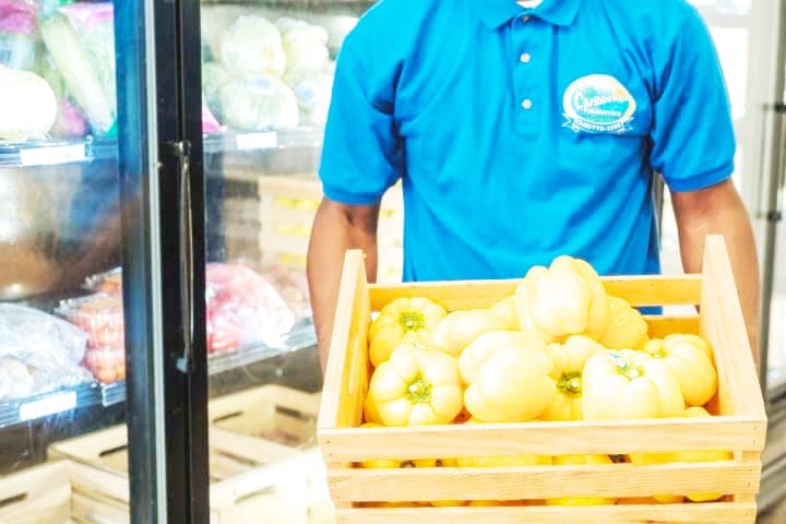 Caribbean Foodservice team member delivering fresh produce in St. Thomas, USVI